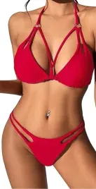 stroj-kapielowy-bikini-stringi-czerwony-ozdobne-paski-m