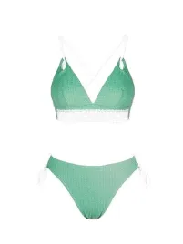 bikini-damskie-v-neck-mietowe-wiazane-zielone-m-cupshe