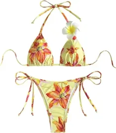 stroj-kapielowy-bikini-wiazany-zolty-w-kwiaty-gorglitter-m