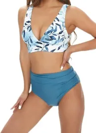 stroj-kapielowy-bikini-wysoki-stan-niebieskie-liscie-wadizo-s