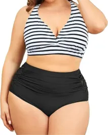 stroj-kapielowy-bikini-z-siateczka-wysoki-stan-durio-czarno-bialy-paski-3xl