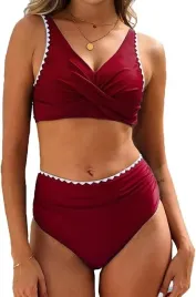 bikini-damskie-z-wysokim-stanem-chechury-m-bordowe