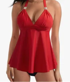 tankini-damskie-m-halter-modelujace-brzuch-czerwone-dwuczesciowe