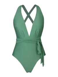 damski-stroj-kapielowy-monokini-bikini-z-kokarda-zielony-r-m