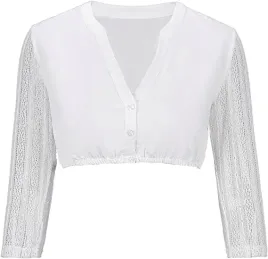 bluzka-dirndl-damska-koronkowa-rekaw-3-4-r-36-biala