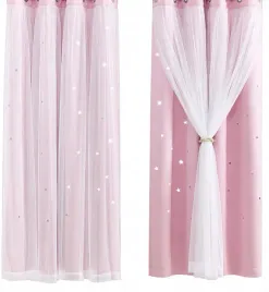 zaslony-dzieciece-gwiazdki-z-woalem-160x132-cm-rozowe-2-szt