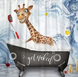 zaslona-prysznicowa-165x180-cm-z-zyrafa-zabawna-wodoodporna