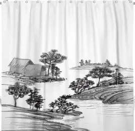 zaslona-prysznicowa-japonska-105x160-cm-vintage-jezioro-wies-haczyki