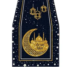 bieznik-artoid-fashion-czarny-ksiezyc-zlote-gwiazdy-40180cm