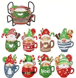 zestaw-podstawek-z-diamentowym-malowaniem-8x-santa-z-uchwytem
