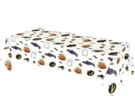 obrus-na-halloween-130x220cm-bialy-z-motywem-dyni-ducha-nietoperza