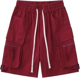 spodenki-szorty-cargo-w-stylu-streetwear-z-kieszeniami-czerwone-s