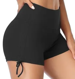 spodenki-krotkie-fitness-yoga-sportowe-kapielowe-czarne-wysoki-stan-l