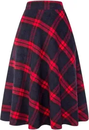 spodnica-damska-maxi-w-krate-czerwona-wysoki-stan-2xl