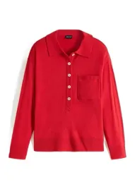bodyfirt-sweter-lekki-z-kolnierzykiem-czerwony-32-34