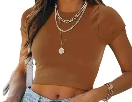 koszulka-top-damska-tuopuda-z-krotkim-rekawem-brazowa-r-xxl