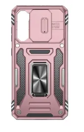 etui-do-samsung-galaxy-s21-fe-2x-szklo-z-podstawka-rozowe
