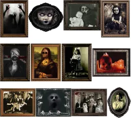 dekoracje-halloween-gotyckie-obrazy-zestaw-12-portretow-grozy