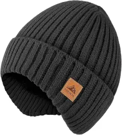 czapka-zimowa-beanie-ocieplana-z-nausznikami-czarna