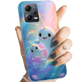 etui-do-redmi-note-12-5g-poco-x5-wzory-narwal-bajki-morskie-zwierzeta