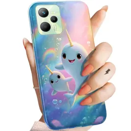 etui-do-realme-c53-4g-c51-note-50-wzory-narwal-bajki-morskie-zwierzeta
