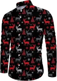 koszula-swiateczna-czarna-slim-fit-dlugi-rekaw-los-xl