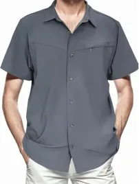 koszula-meska-szara-rozciagliwa-krotki-rekaw-casual-regular-fit-l