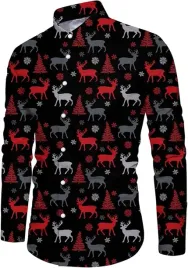 koszula-swiateczna-czarna-slim-fit-dlugi-rekaw-los-l