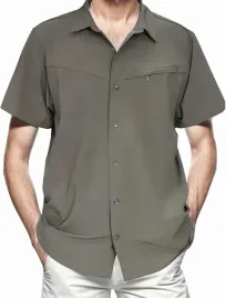 koszula-meska-zielona-rozciagliwa-krotki-rekaw-casual-regular-fit-xl