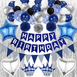 dekoracja-urodzinowa-happy-birthday-balony-niebiesko-srebrne-65el