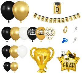 zestaw-141-balonow-czarno-zlotych-na-impreze-zakonczenie-szkoly-dekoracje