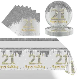 zestaw-urodzinowy-21-lat-srebrno-zloty-talerze-serwetki-obrus