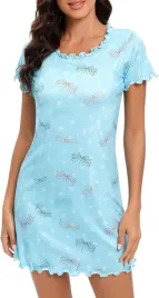 koszula-nocna-z-krotkim-rekawem-niebieska-motyle-r-xl