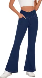 spodnie-damskie-jeansy-bootcut-granatowe-m