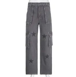 szare-jeansy-cargo-gwiazdki-y2k-damskie-baggy-y2k-vintage-streetwear-m