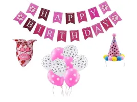 dekoracje-urodzinowe-dla-psa-balony-bandana-czapka-baner-rozowe-hiqe-fl
