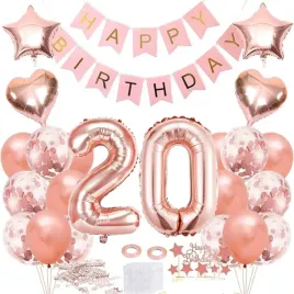 balonowa-dekoracja-na-20-urodziny-balony-girlandy-rozowe-zloto