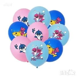 balony-zestaw-42-sztuki-rozowe-niebieskie-rekin-na-urodziny