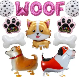 balony-urodzinowe-z-motywem-psa-13-szt-rozowe-woof-impreza