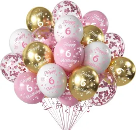 balony-5-urodziny-dziewczynki-zestaw-16-szt-rozowe-bialo-zlote-dekoracje
