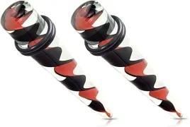kolczyki-tapers-do-uszu-tunele-8mm-czerwono-czarne-1-para-longbeauty