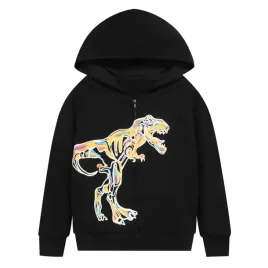 bluza-chlopieca-92-2lata-z-kapturem-na-zamek-dinozaur-czarna