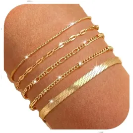bransoletki-5-szt-zlote-bizuteria-regulowane-boho-dochais