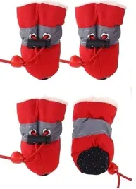 buty-dla-psa-wodoodporne-antyposlizgowe-czerwone-2-pary-fajoek