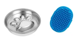 miska-dla-psa-spowalniajaca-jedzenie-600ml-szczotka-do-siersci