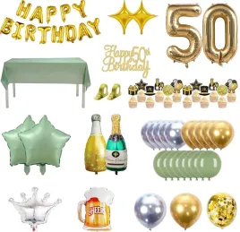 dekoracje-na-50-urodziny-zlote-zielone-balony-50-happy-birthday-zaztytoy