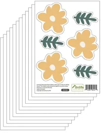 naklejki-scienne-kwiaty-liscie-boho-pvc-dekoracja-pokoju-funlife-75szt