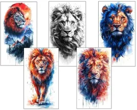 tatuaze-tymczasowe-5-arkuszy-z-lwem-beyondtattoos