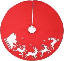 oslona-stojaka-choinki-spodniczka-choinkowa-100-cm-czerwona-sanie-mikolaja