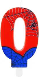 swieczka-urodzinowa-cyfra-0-z-pajeczyna-na-tort-czerwono-niebieska